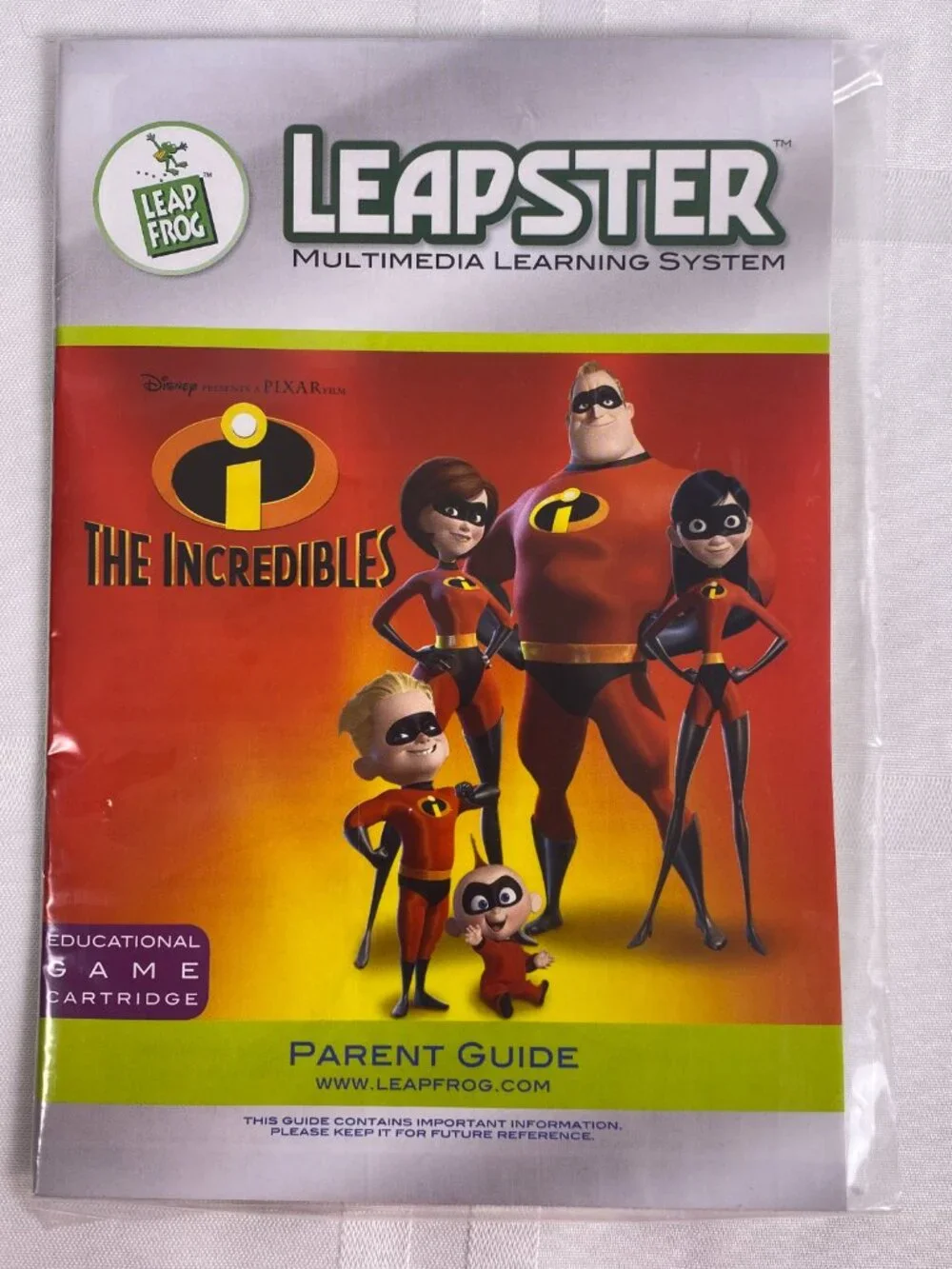 The Incredibles:‎ Leapster Educational Game, Box & Parent Guide